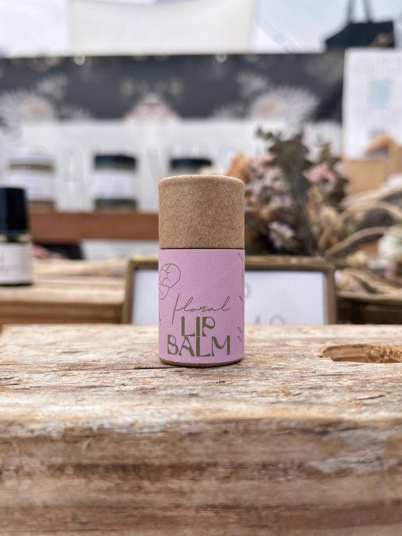 Organic Floral Lip Balm // All Natural image 1