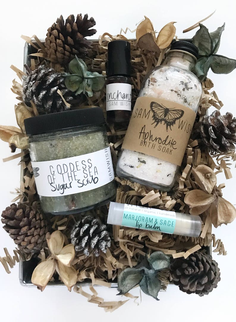 Organic Spa Gift Set // Medium // All Natural // Bath Set Etsy
