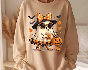 Funny Bougie Ghost PNG: Spooky Chic Halloween Clipart (Digital Download)