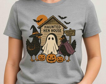 Haunted Hen House Halloween Chicken PNG: Witch, Ghost, Vampire (Digital Download)