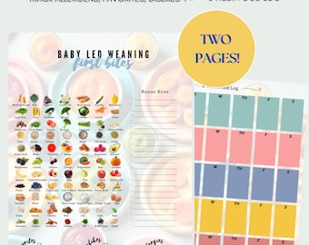 Guía de primeros alimentos para el destete dirigido por el bebé / Lista de inicio para el destete dirigido por el bebé / PDF imprimible para nuevas mamás / Descarga instantánea