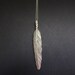 Sexy Long Feather Necklace, Layering Boho Necklace, Tribal Feather Necklace, Silver Feather Necklace, Layering Necklace, Men Women Necklace 