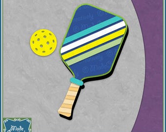 Pickleball Paddel und Ball SVG Cut Files