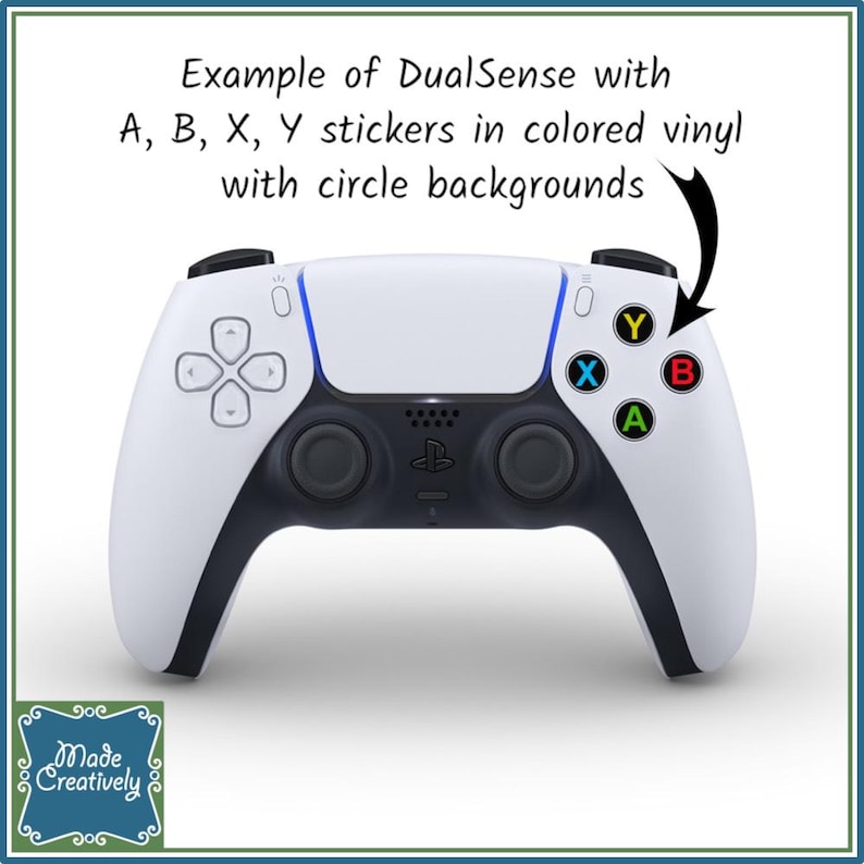 Video Game Controller Button Vinyl Stickers image 10