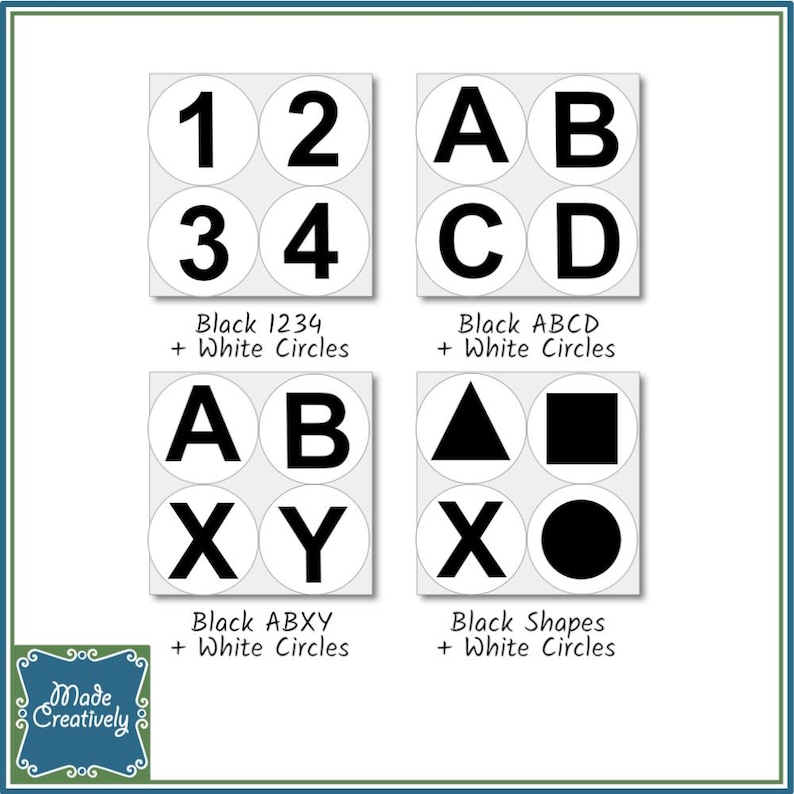 Video Game Controller Button Vinyl Stickers image 17