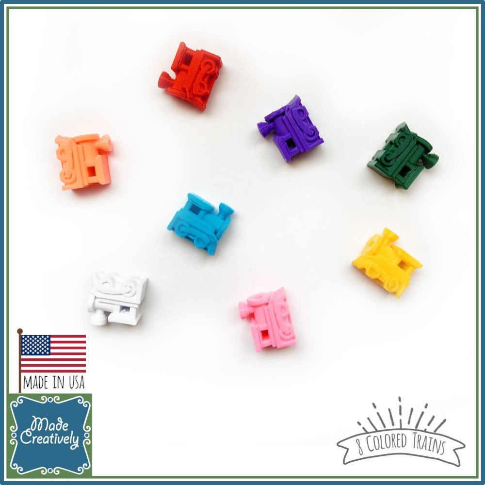 3dprinted Train Game Pieces & Station Hub Set for Mexican Train