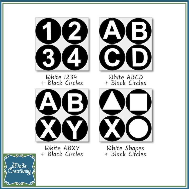 Video Game Controller Button Vinyl Stickers image 12