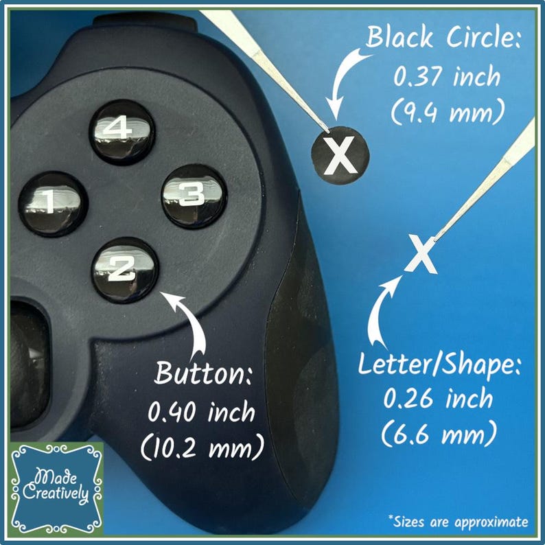 Video Game Controller Button Vinyl Stickers image 3