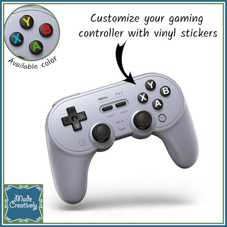 Video Game Controller Button Vinyl Stickers image 1