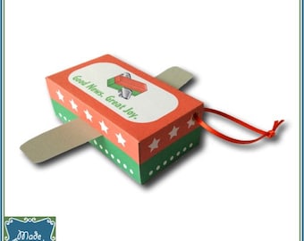 Digital Shoebox Packing Party Mini Shoebox Ornament