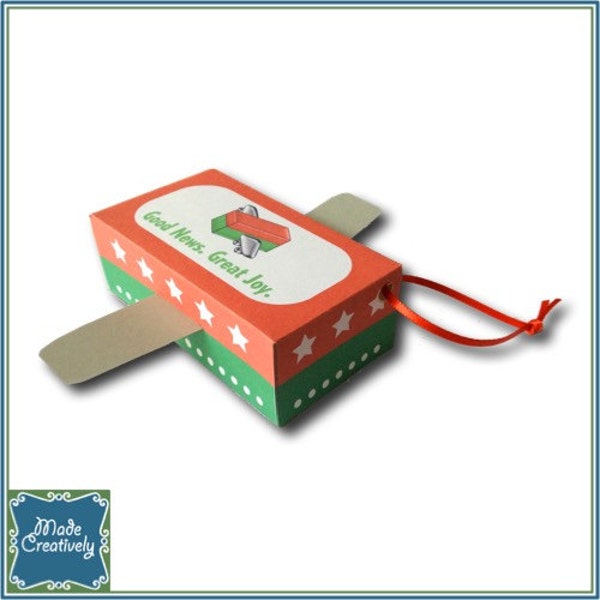 Digital Shoebox Packing Party Mini Shoebox Ornament