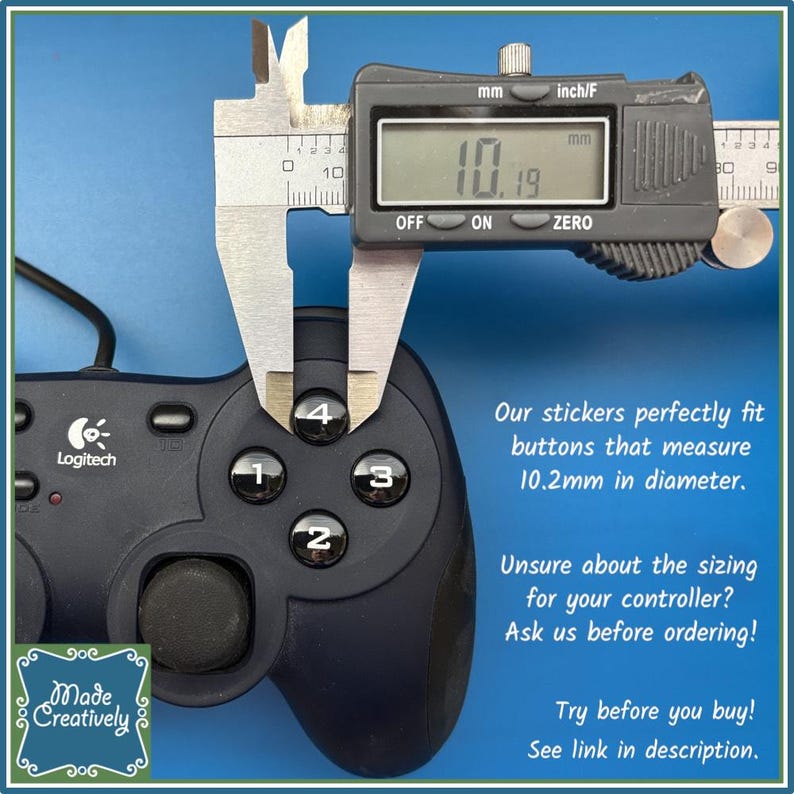 Video Game Controller Button Vinyl Stickers image 2
