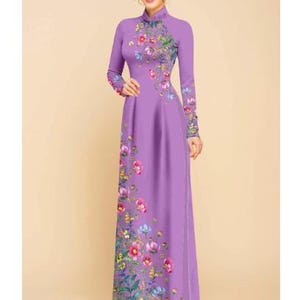 Vietnamese Traditional Ao Dai for Women nguyen bo(with pants), Ao Dai for Girls/ Women, Ao Dai Viet Nam 3D print-ready to ship