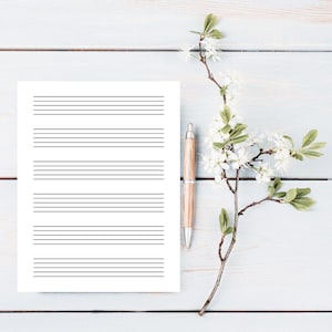 Blank Music Staff  - PDF Printable - for Music Teachers