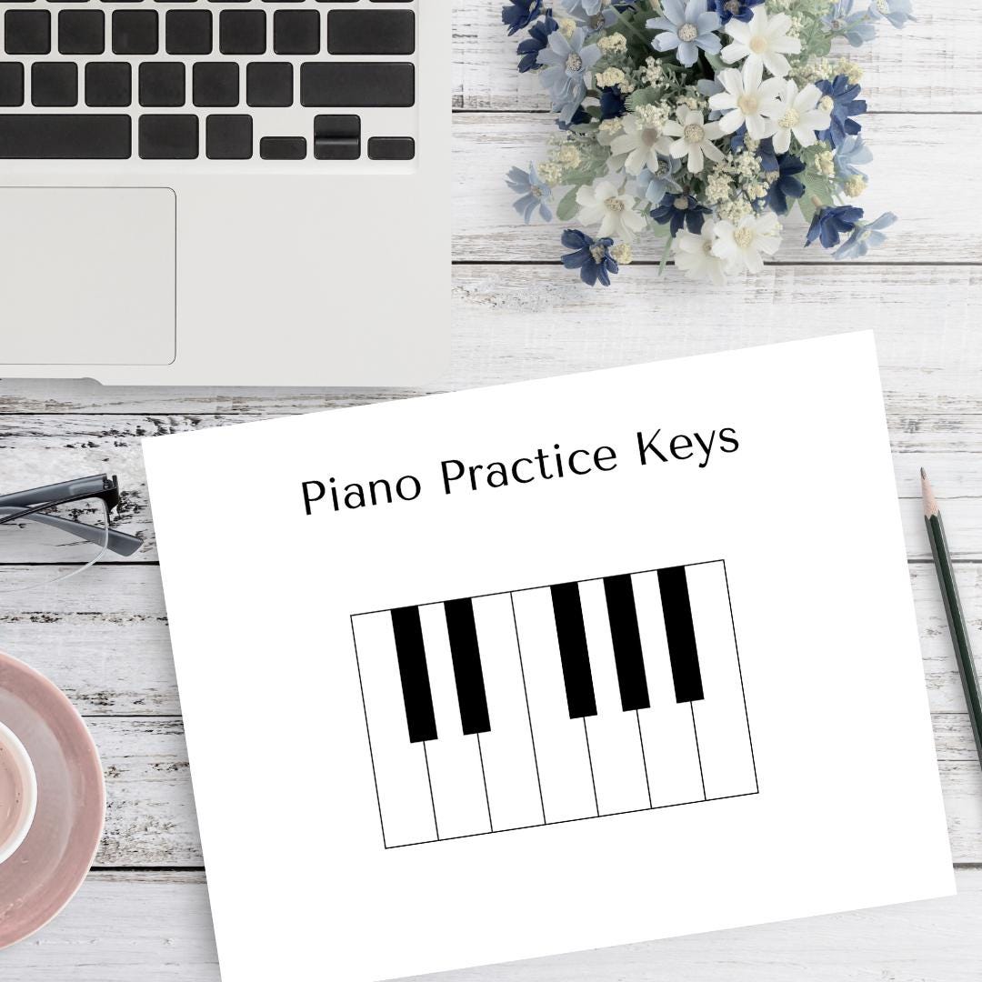 Readly Short Keyboard Piano Practice Keys (short Keyboard Version) - PDF Printable - for ...