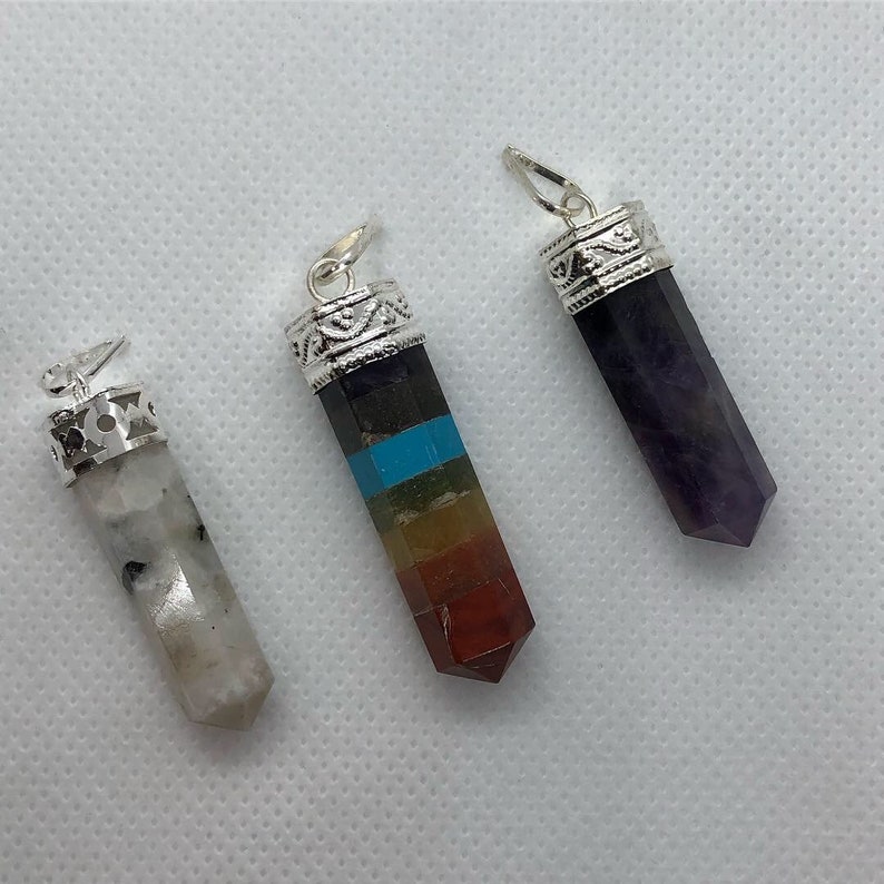amethyst pendant chakra pendant Pendants moonstone pendant unique jewelry crystal jewelry one pendant