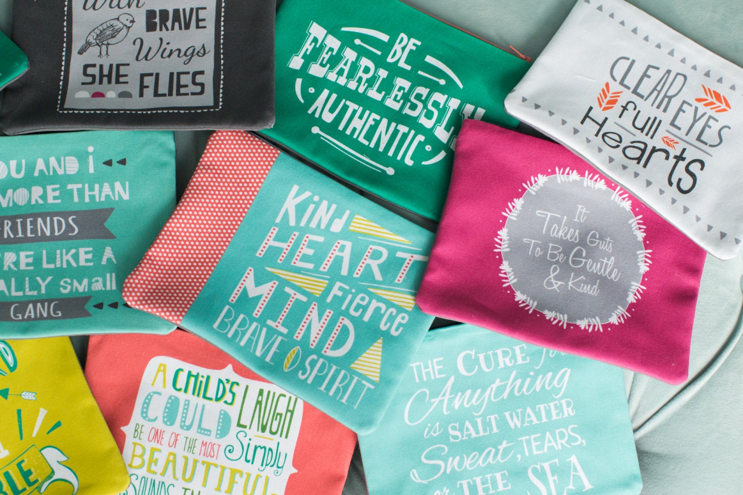 Inspirational quote zipper bags 2 Etsy