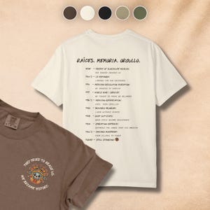 Mexican American Shirt, They Tried to Erase Us Comfort Colors Tee | Chicano History Garment Dyed T-Shirt | Raíces Memoria Orgullo Gift