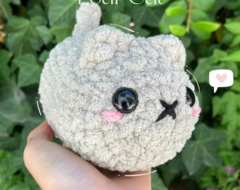 Crochet Cat Plushie: Handmade Gray Amigurumi Kitty - Soft Animal Lover Gift