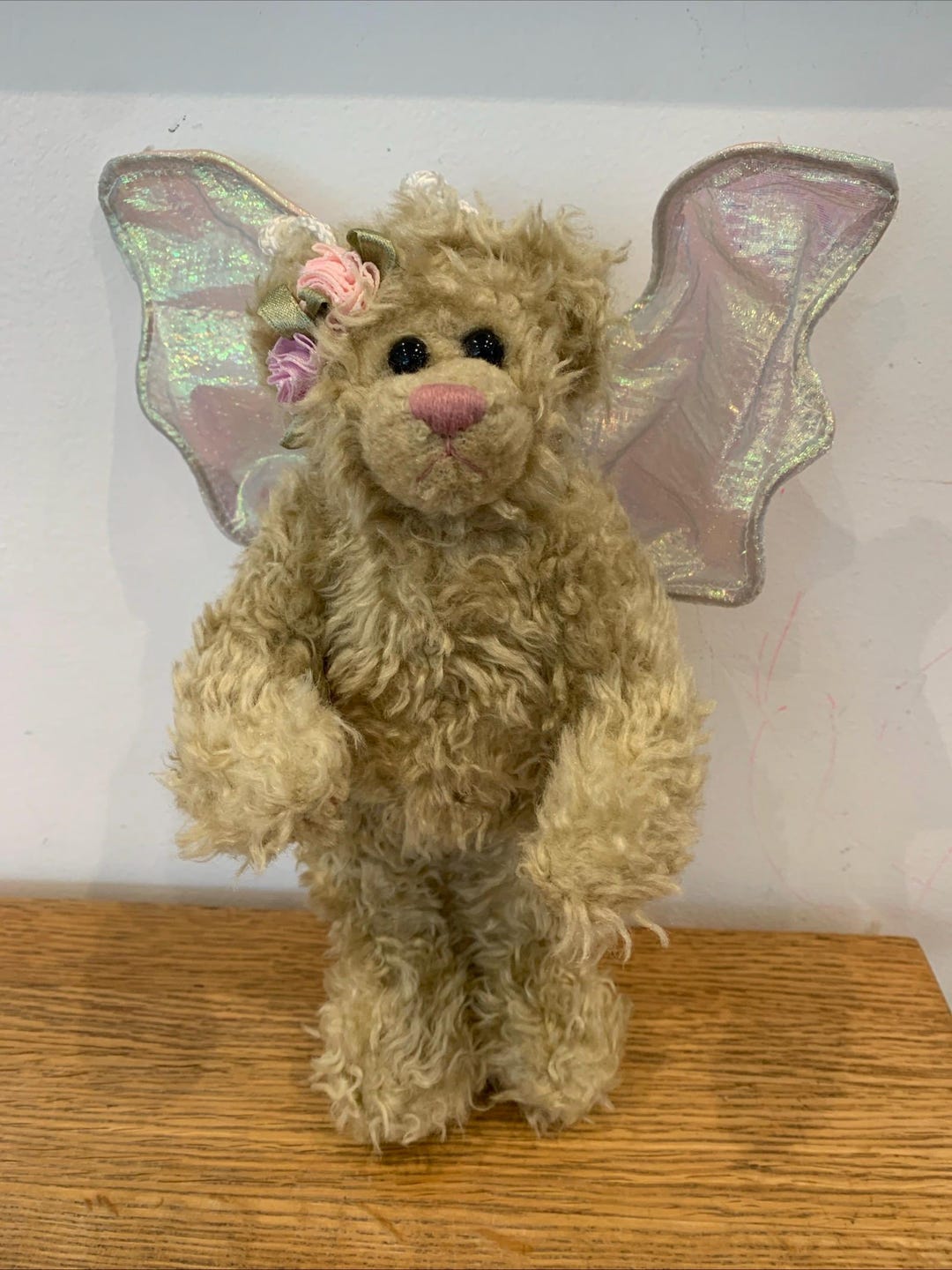 Ty Handmade Attic Treasures Rafaella 8” Jointed Bear With Fairy Wings ...