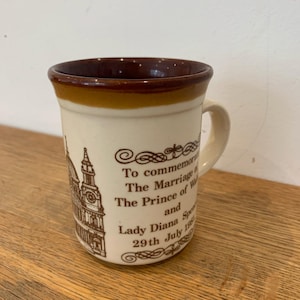 Vintage Biltons 1981 Royal Wedding Mug Prince Charles & Lady Diana England