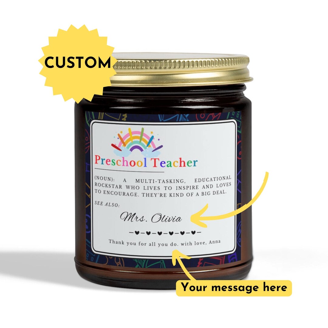 Preschool Teacher Appreciation Gift, Nursery School Teacher Gift ...