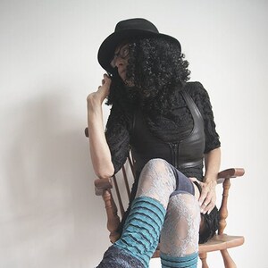 Thigh High Leg Warmers - Steampunk Clothing Accessory - Long Sexy Socks - Knee High Leggings - Patchwork Socks - Burning Man - One Size