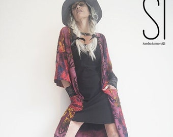 Duster - Purple Kimono - Open Style Jacket - Kimono - Bohemian Gypsy Fashion - Sustainable Fashion - Burning Man Fashion - One Size