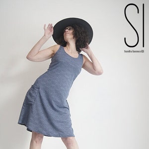 SALE - Dress - Knee Length Dress - Summer Clothing - Bohemian - Alternative Fashion - Sustainable - Blue Dress - Slow Fashion - All Sizes