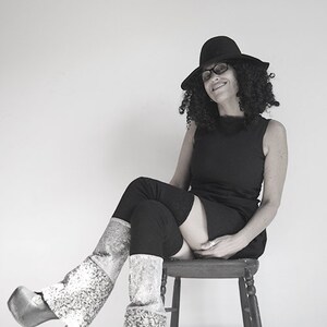 Thigh High Leg Warmers - Steampunk Clothing Accessory - Long Sexy Socks - Knee High Leggings - Patchwork Socks - Burning Man - One Size