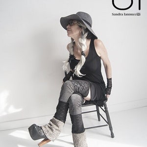 Thigh High Leg Warmers - Steampunk Clothing Accessory - Long Sexy Socks - Knee High Leggings - Patchwork Socks - Burning Man - One Size