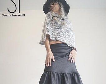Skirt - Marvel Skirt - Burning Man Fashion - Black Leatherette Skirt - Black Sexy Skirt - Boho Goth Fashion - Women Skirt - All Sizes