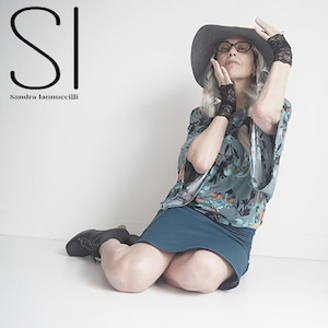 SALE - Skirt - Short Skirt - Burning Man Fashion - Skirt with Pockets - Turquoise Blue Skirt - Bohemian Style - Women - Sexy - All Sizes