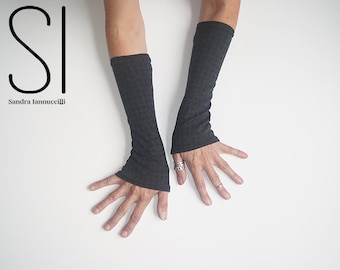 Cuffs - Wrist Cuffs - Burning Man Fashion - Grey Gloves - Fingerless Gloves - Wiccan - Clothing Accessory - Accessory - One Size