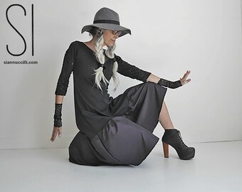 Kleid - Boho Boho Chic Casual Dress - Knielanges Kleid - Minimalistischer Stil - Damen Winterkleid - Ellenbogenlange Ärmel - Sexy - Alle Größen