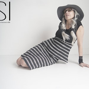 SALE - Top - Athena Top - Empire Cut Shirt - A line Shirt - Black and White Top - Bohemian Fashion - Woman's Top - All Sizes