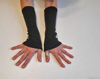 Cuffs - Wrist Cuffs - Burning Man Fashion - Black Knit Gloves - Fingerless Gloves - Wiccan - Clothing Accessory - Accessory - One Size