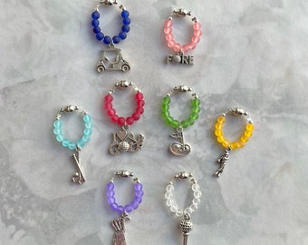 GOLF GROUP Wine Charms Set of 8