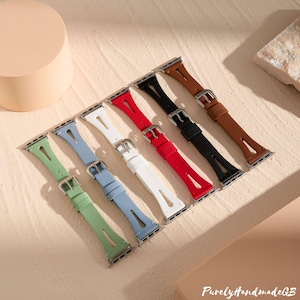 Leather Apple Watch Band, Apple Watch Strap • Series 10-1 SE Ultra • 38mm 40mm 41mm 42mm 44mm 45mm 46mm 49mm, Gift For Women