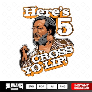 Fred Sanford Svg Png, Sanford and Son png, Good Times Svg Png, Vintage Movie Png, Silhouette, Sublimation Png, Cricut Clipart