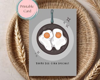 PRINTABLE Funny Pun Thank You Card  Youre Egg-stra Special Thank You Card Digital Download Greeting Card Print at Home