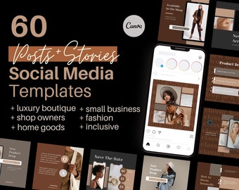 Dark & Modern Luxury Instagram Templates - Small Business Social  | Insta Bundle | Dark Instagram⎟Aesthetic Instagram⎟Boutique Instagram