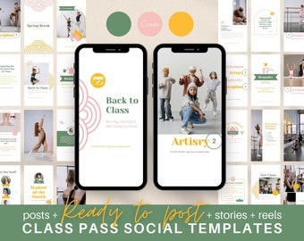 Colorful Summer Modern Instagram Post | Dance Studio⎟Social Media Templates⎟Small Business Instagram⎟Social Media Posts | Insta bundle