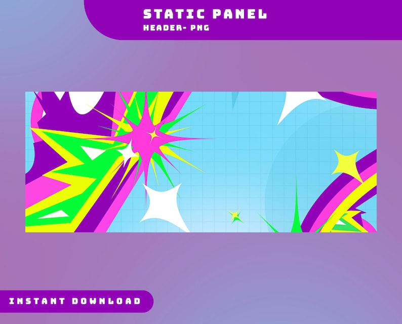Colorful Animated Stream Overlay Package, Comic Stream Overlay, Arcade ...