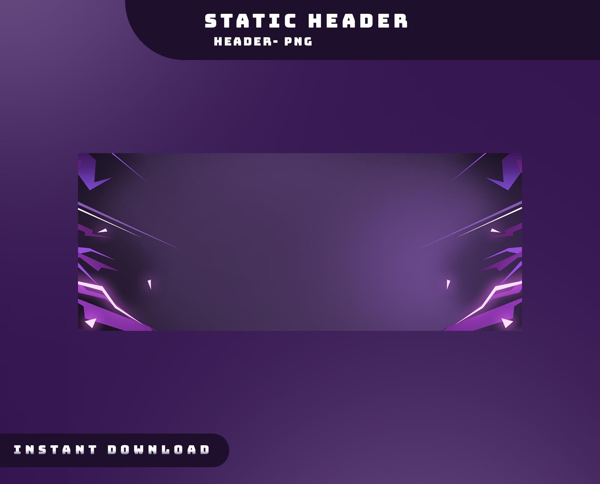 Ultraviolet Burst Animated Stream Overlay Package, Purple Neon Overlay ...