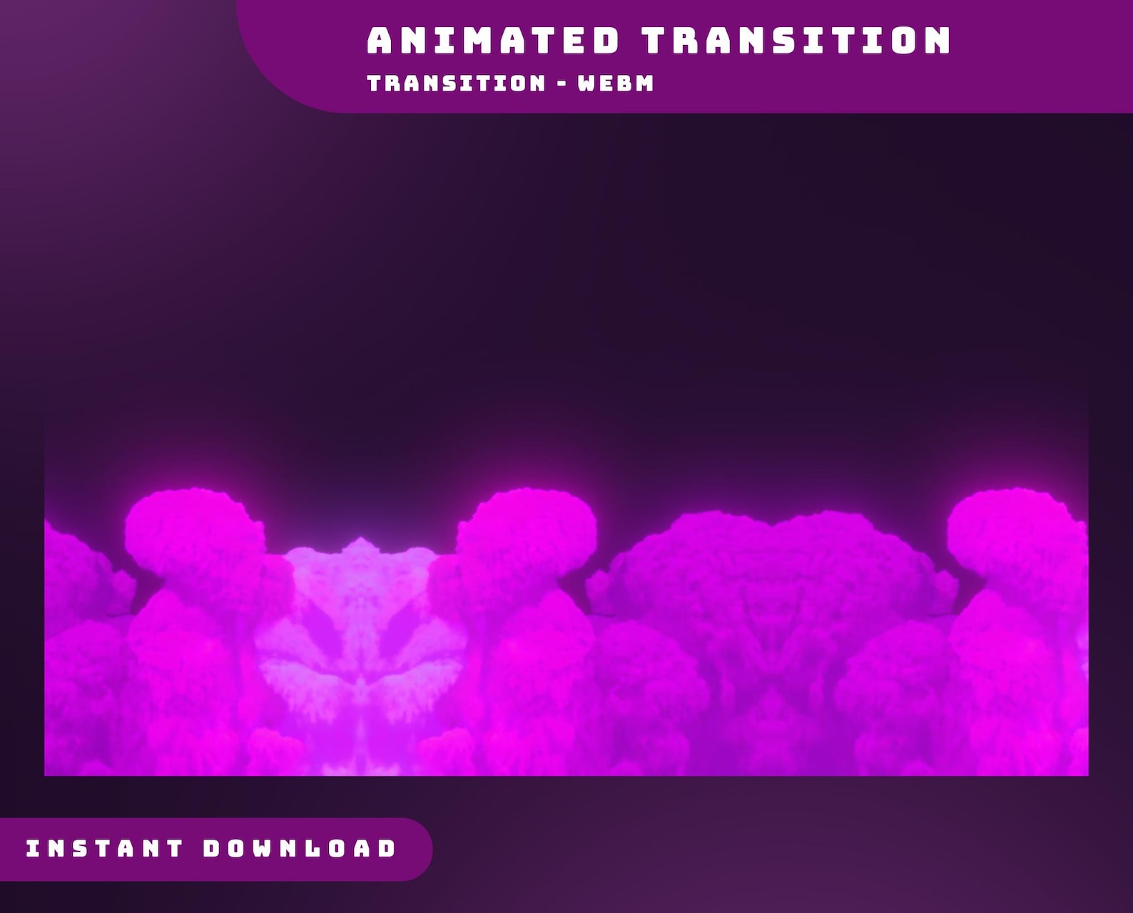 Glitch Flare Animated Stream Overlay Package, Purple Animated Overlay ...