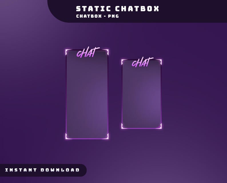 Ultraviolet Burst Animated Stream Overlay Package, Purple Neon Overlay ...