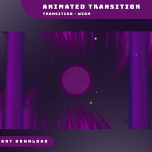 アストラルゲート アニメーションストリームスティンガートランジションオーバーレイパッケージ、アニメーショントランジションインクアブストラクト、パープルブラシトランジションデザイン、トリゲート