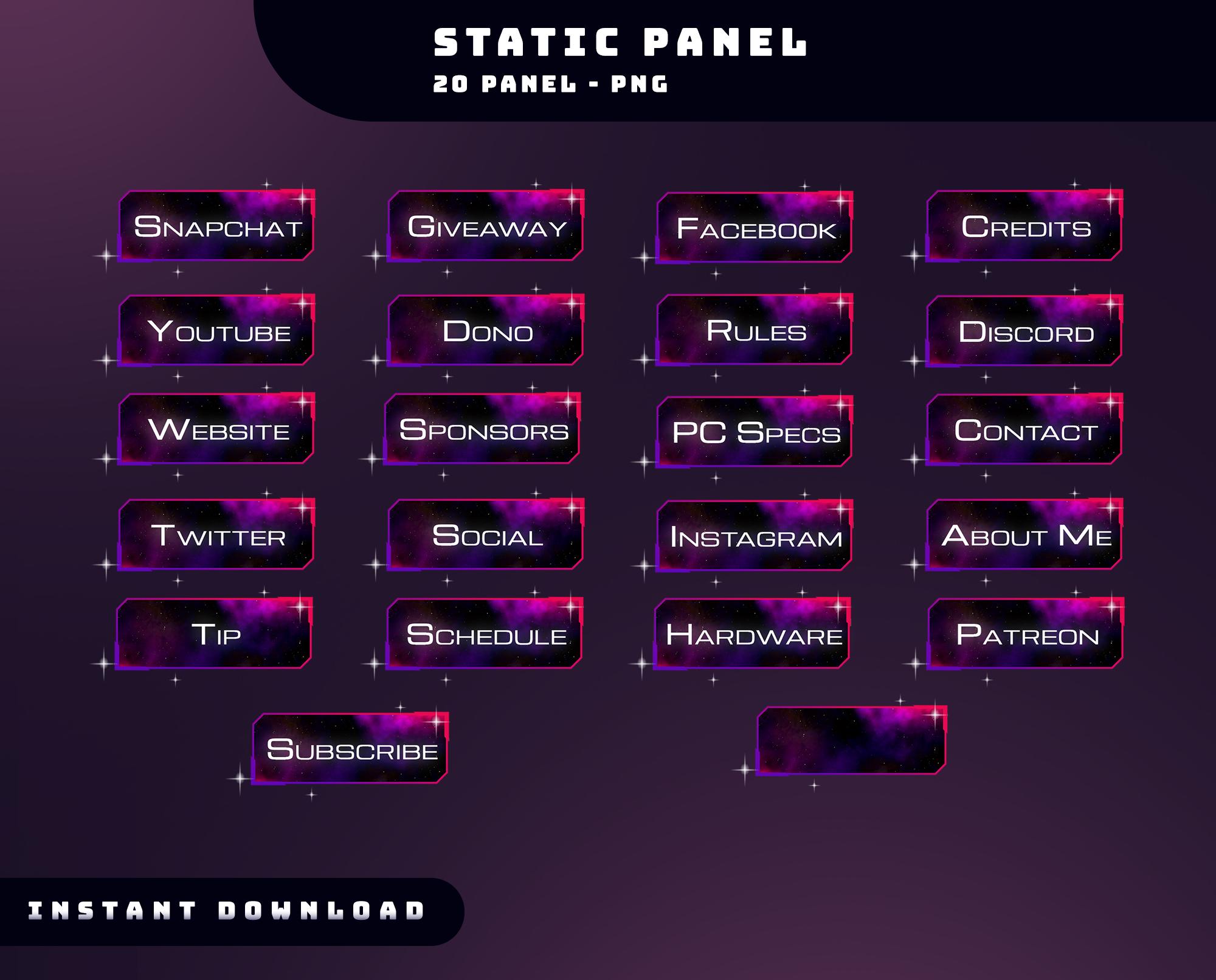 Aurora Void Animated Stream Overlay Package, Galaxy Gradient Twitch ...