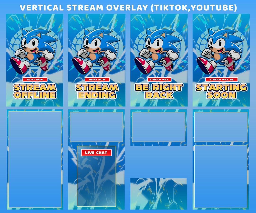 Speed Runner Animated Tiktok Overlay Stream Package, Speed Theme ...
